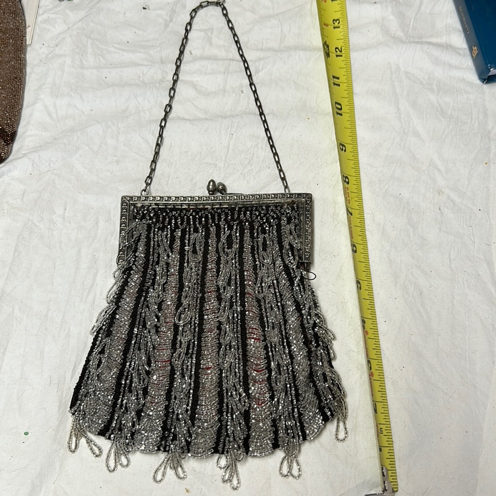 Gorgeous antique handmade beaded bag